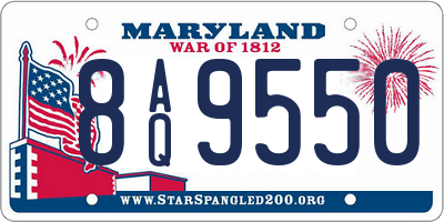 MD license plate 8AQ9550