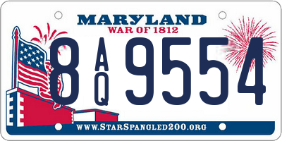 MD license plate 8AQ9554