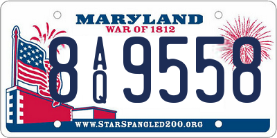 MD license plate 8AQ9558
