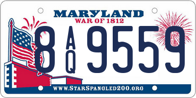 MD license plate 8AQ9559