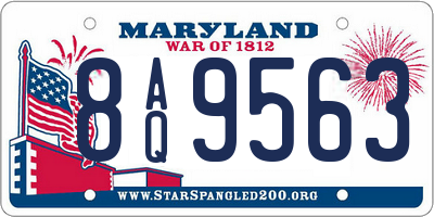 MD license plate 8AQ9563