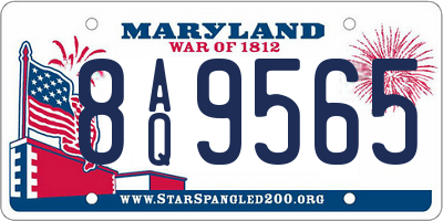 MD license plate 8AQ9565