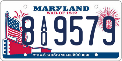 MD license plate 8AQ9579