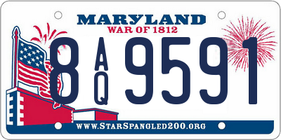 MD license plate 8AQ9591