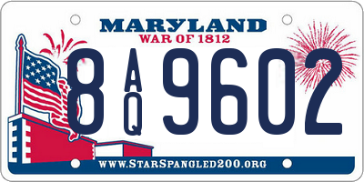 MD license plate 8AQ9602