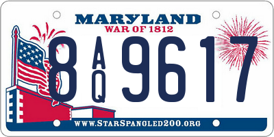 MD license plate 8AQ9617