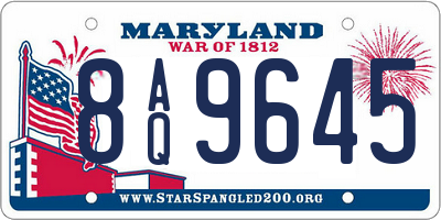 MD license plate 8AQ9645