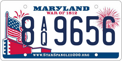 MD license plate 8AQ9656