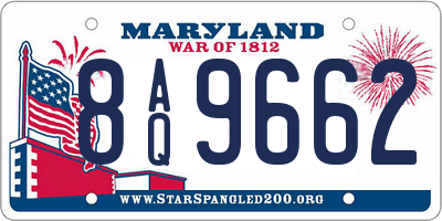 MD license plate 8AQ9662