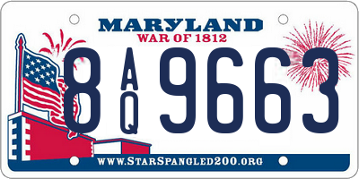 MD license plate 8AQ9663