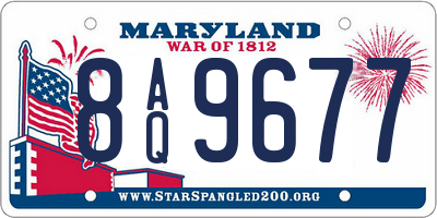 MD license plate 8AQ9677