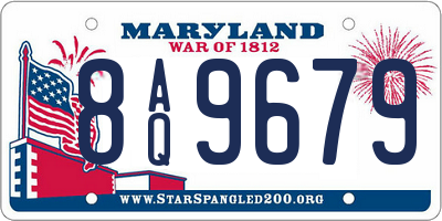 MD license plate 8AQ9679