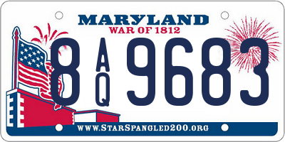 MD license plate 8AQ9683