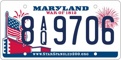 MD license plate 8AQ9706
