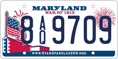MD license plate 8AQ9709