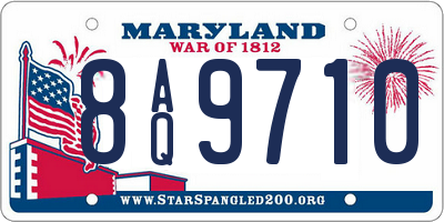 MD license plate 8AQ9710