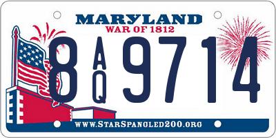 MD license plate 8AQ9714