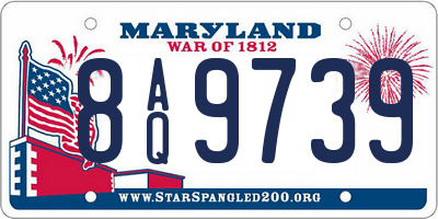 MD license plate 8AQ9739