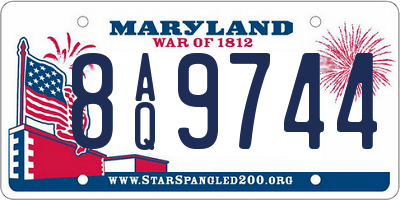 MD license plate 8AQ9744