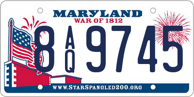 MD license plate 8AQ9745
