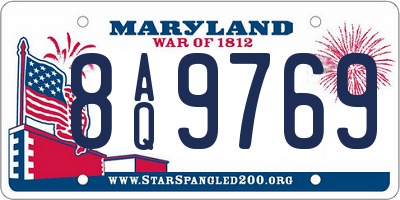 MD license plate 8AQ9769