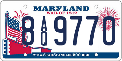 MD license plate 8AQ9770