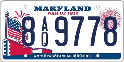 MD license plate 8AQ9778