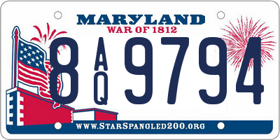 MD license plate 8AQ9794