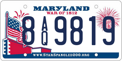 MD license plate 8AQ9819