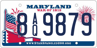 MD license plate 8AQ9879