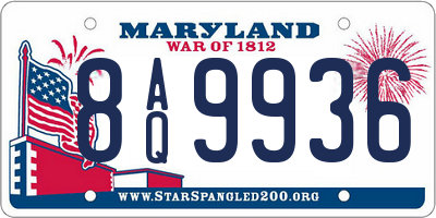MD license plate 8AQ9936
