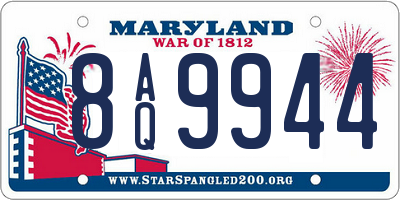 MD license plate 8AQ9944
