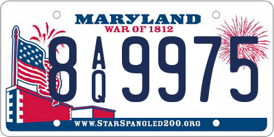 MD license plate 8AQ9975