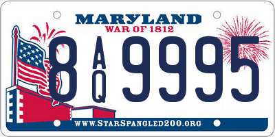 MD license plate 8AQ9995