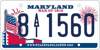 MD license plate 8AT1560