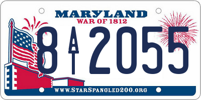 MD license plate 8AT2055