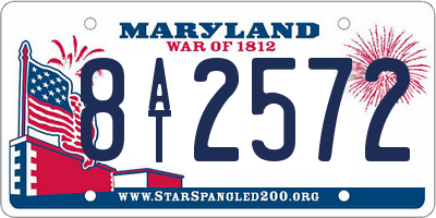 MD license plate 8AT2572