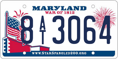 MD license plate 8AT3064
