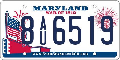 MD license plate 8AU6519