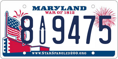 MD license plate 8AU9475