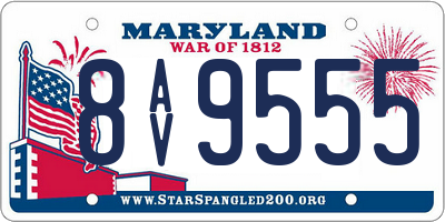 MD license plate 8AV9555