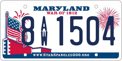 MD license plate 8AW1504