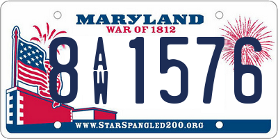 MD license plate 8AW1576