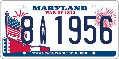 MD license plate 8AW1956