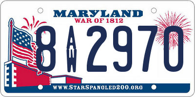 MD license plate 8AW2970