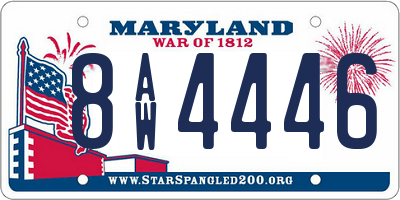 MD license plate 8AW4446
