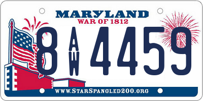 MD license plate 8AW4459
