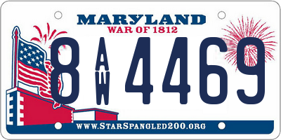 MD license plate 8AW4469
