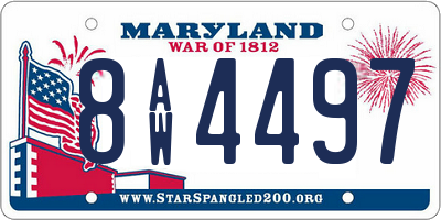 MD license plate 8AW4497