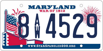 MD license plate 8AW4529